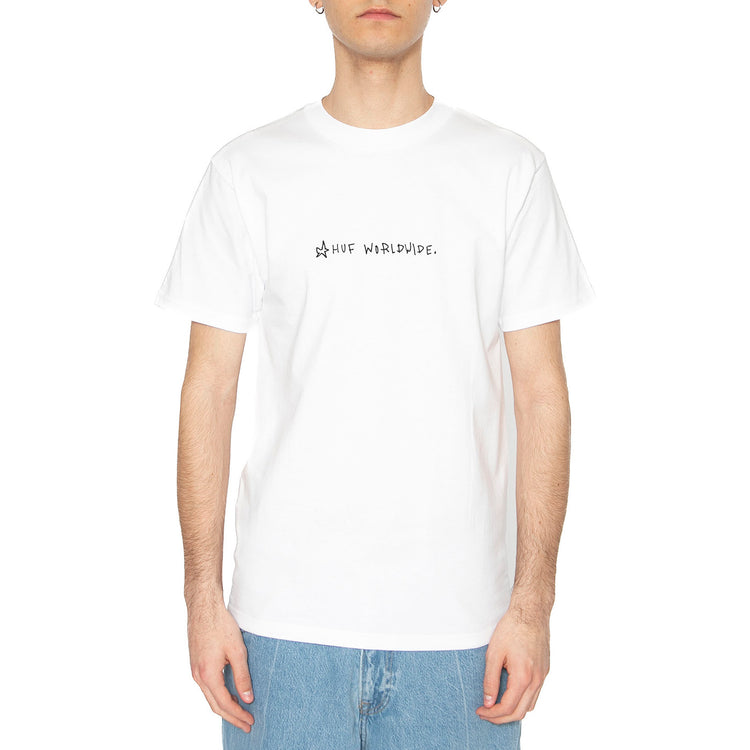 Ferrell S/S Tee White - Maglietta Girocollo Uomo Bianca TS02395-WHITE . HUF 