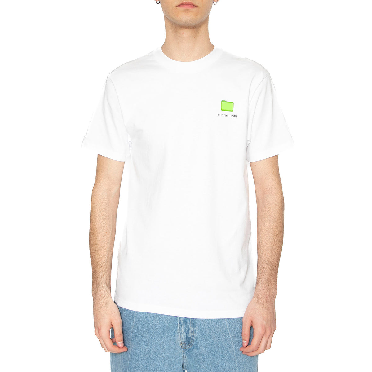 Desktop S/S Tee White - Maglietta Girocollo Uomo Bianca TS02400-WHITE . HUF 