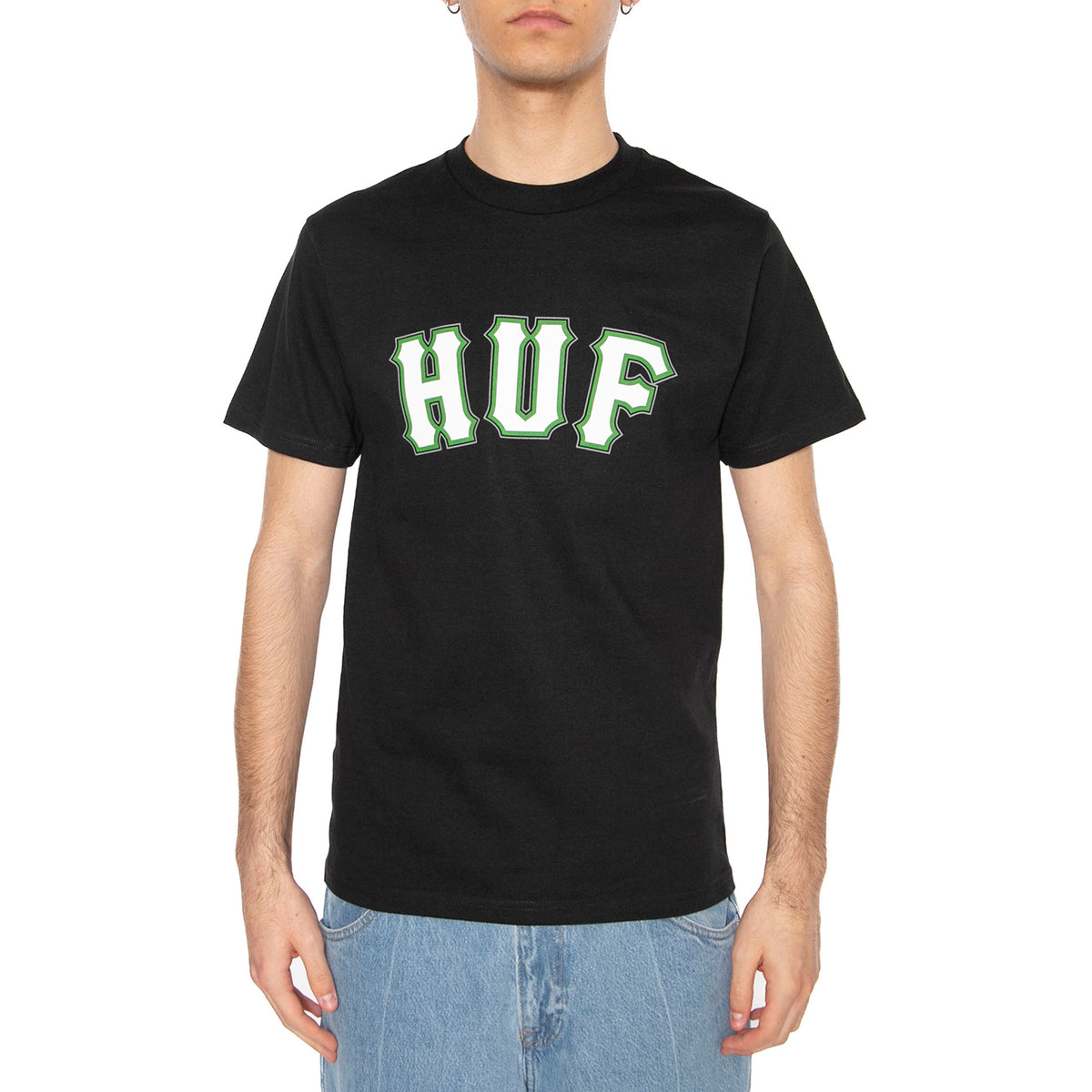 Giant S/S Tee Black - Maglietta Girocollo Uomo Nera TS02401-BLACK . HUF 