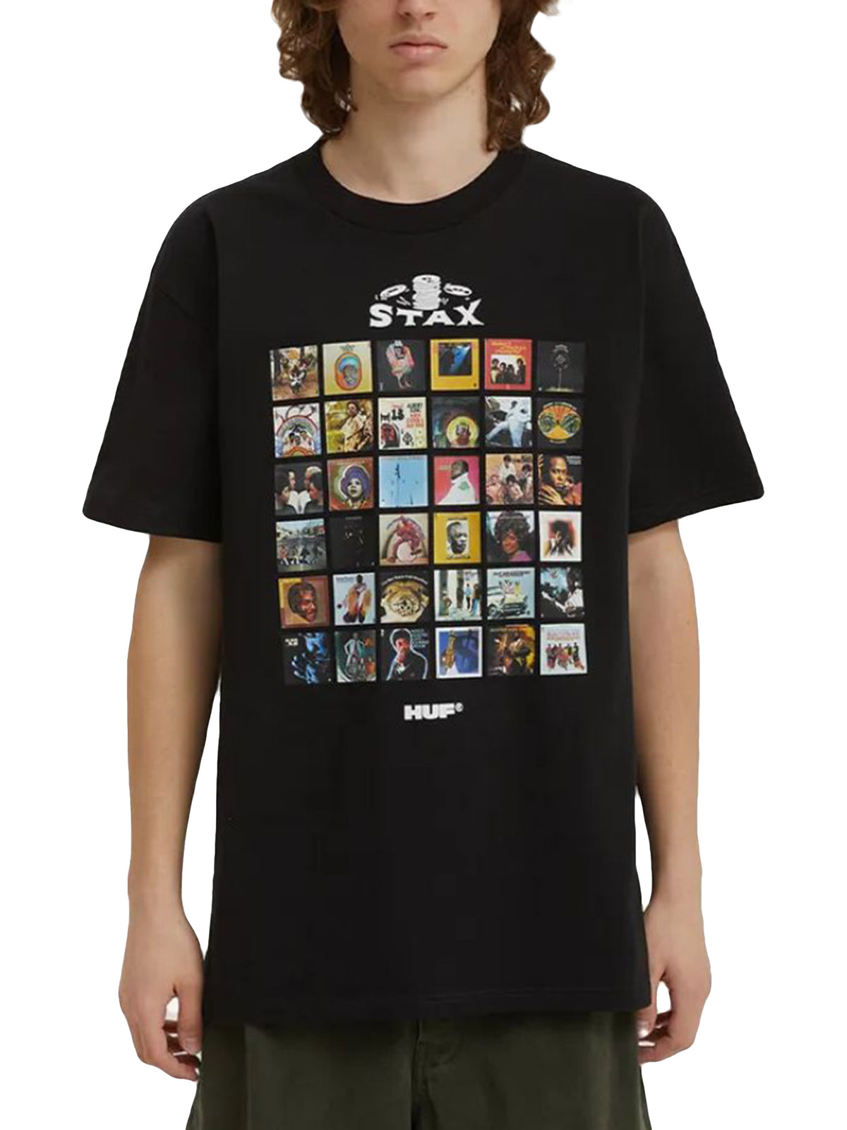 HUF X STAX SOULSVILLE USA T-SHIRT BLACK - Maglietta Girocollo Uomo Nera TS02406 . HUF 