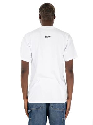 HUF STAX SNAP T-SHIRT WHITE - Maglietta Girocollo Uomo Bianca TS02407 . HUF 