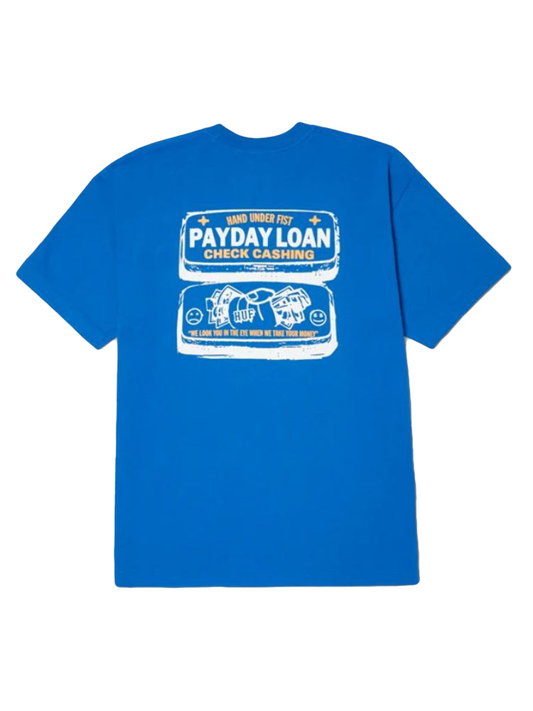HUF PAY DAY T-SHIRT BLUE - Maglietta Girocollo Uomo Blu TS02417 . HUF 