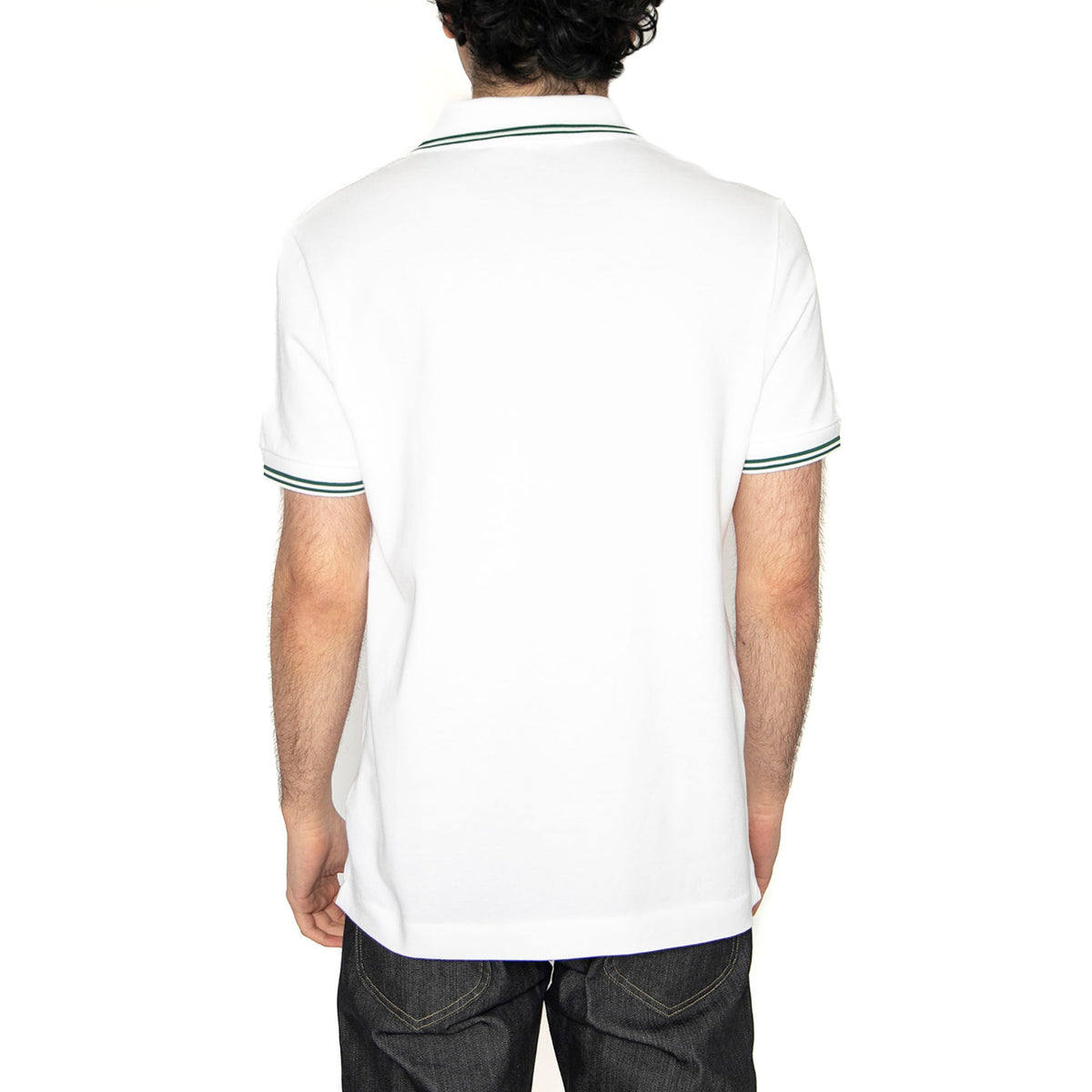 Maglietta M/C 001 Polo Shirt White - Polo Uomo Bianca con Logo a Contrasto PH9875-001 . LACOSTE 