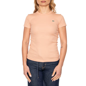 T-Shirt ZIH Pink Tee - Maglietta Girocollo Donna Rosa TF5538-ZIH . LACOSTE 