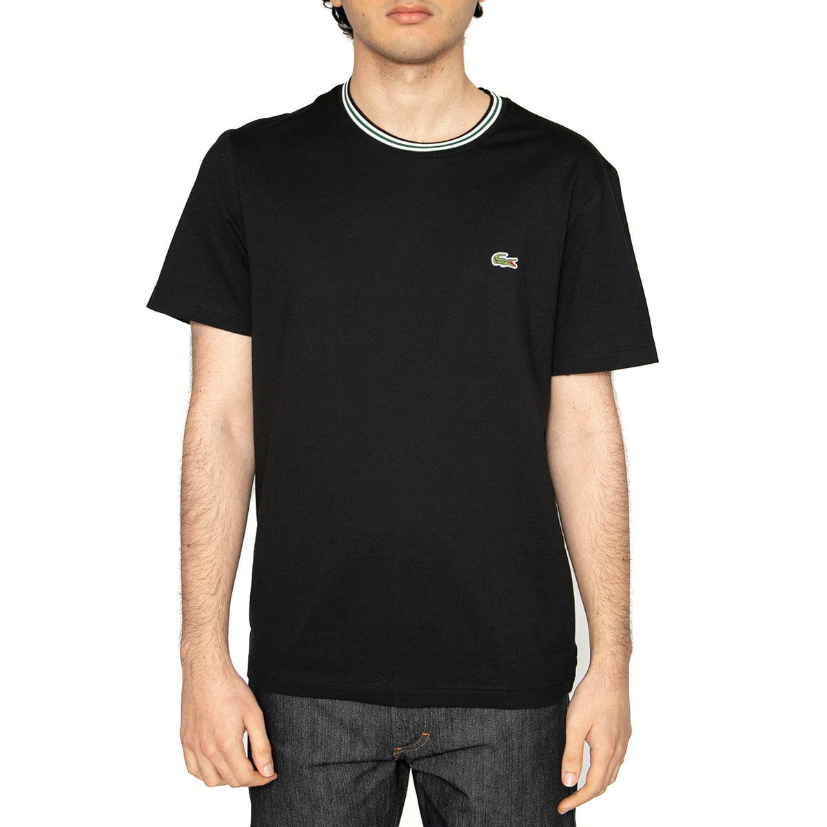 T-Shirt 031 Black - Maglietta Girocollo Uomo Nera TH9903-031 . LACOSTE 