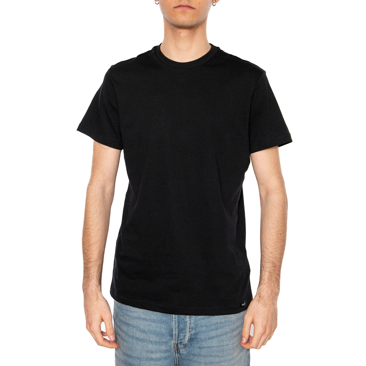 Twin Pack Crew Black - Maglietta Girocollo Uomo Nera 112117012 . LEE 