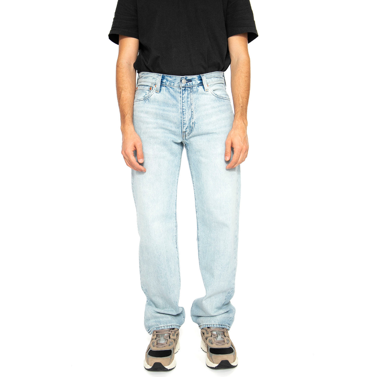 555 Relaxed Straight Baby Blu Essential - Pantaloni Denim Jeans Uomo Blu 000LO-0005 . LEVIS 