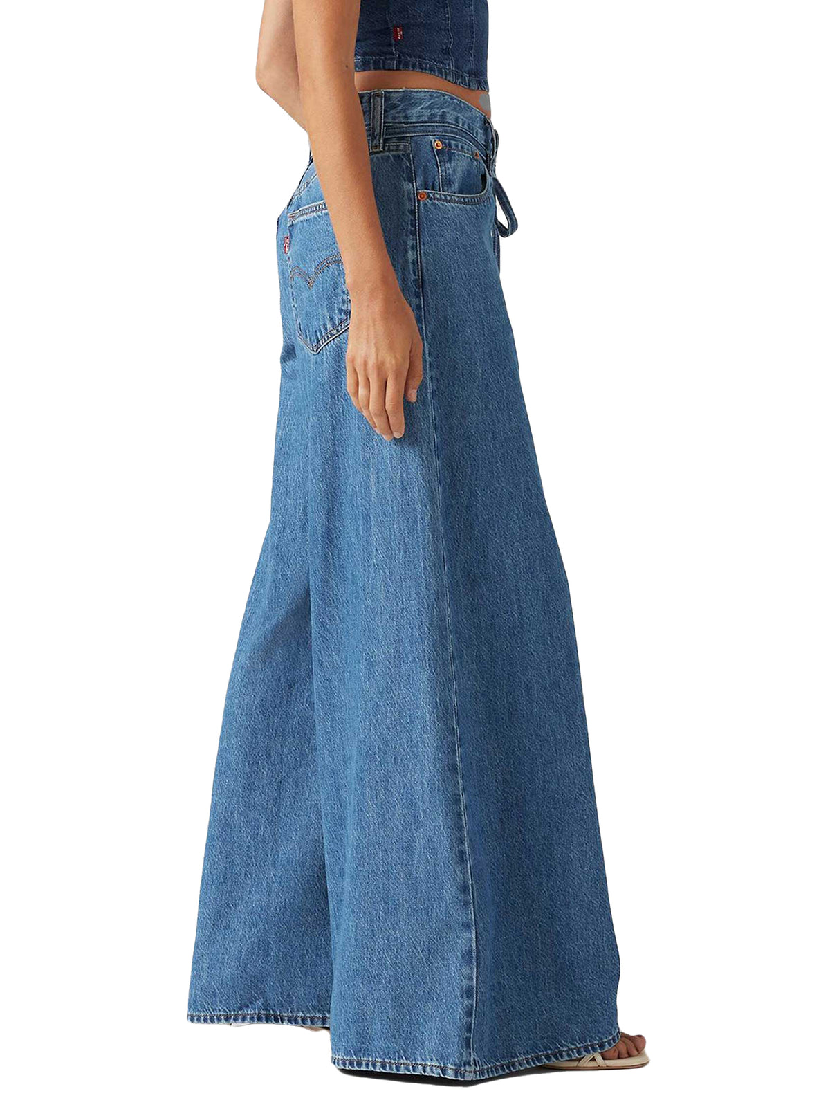 XL SUPERWIDE CAUSE AND EFFECT DENIM JEANS - Pantaloni Denim Donna Blu 001T3-0002 . LEVIS 