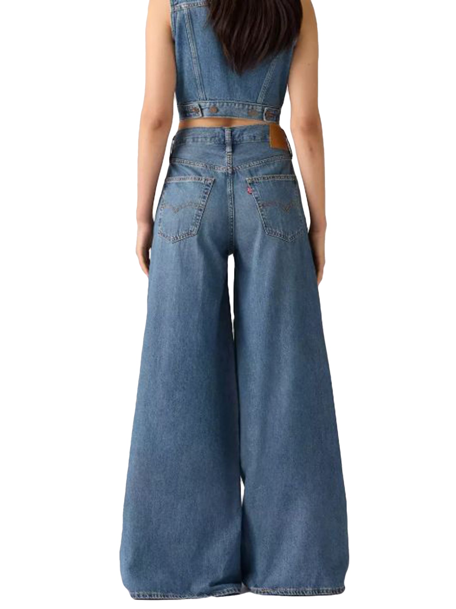 XL SUPERWIDE ABOUT LAST WEEK DENIM JEANS - Pantaloni Denim Donna Blu 001T3-0007 . LEVIS 