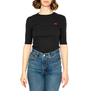 T-shirt Luca Slim - Maglietta Girocollo Donna Nera A3388-0004 . LEVIS 