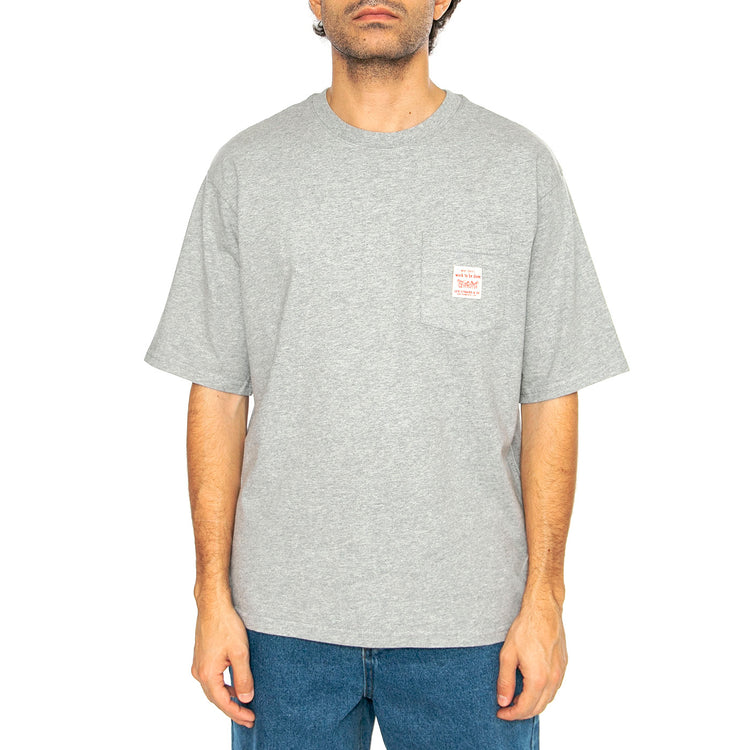 CARHARTT WIP S/S WORKWEAR TEE MID TONE GREY HEATHER - Maglietta Girocollo Uomo Grigia A5850-0003 . LEVIS 