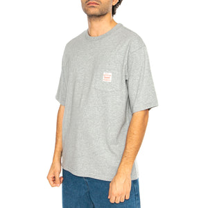 CARHARTT WIP S/S WORKWEAR TEE MID TONE GREY HEATHER - Maglietta Girocollo Uomo Grigia A5850-0003 . LEVIS 
