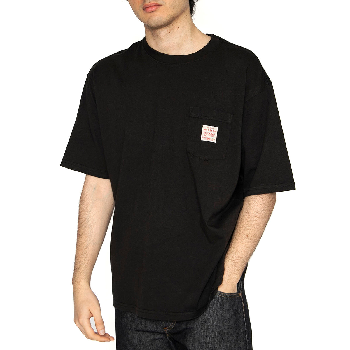 SS Workwear Tee Meteorite - Maglietta Girocollo Uomo Nera A5850-0004 . LEVIS 