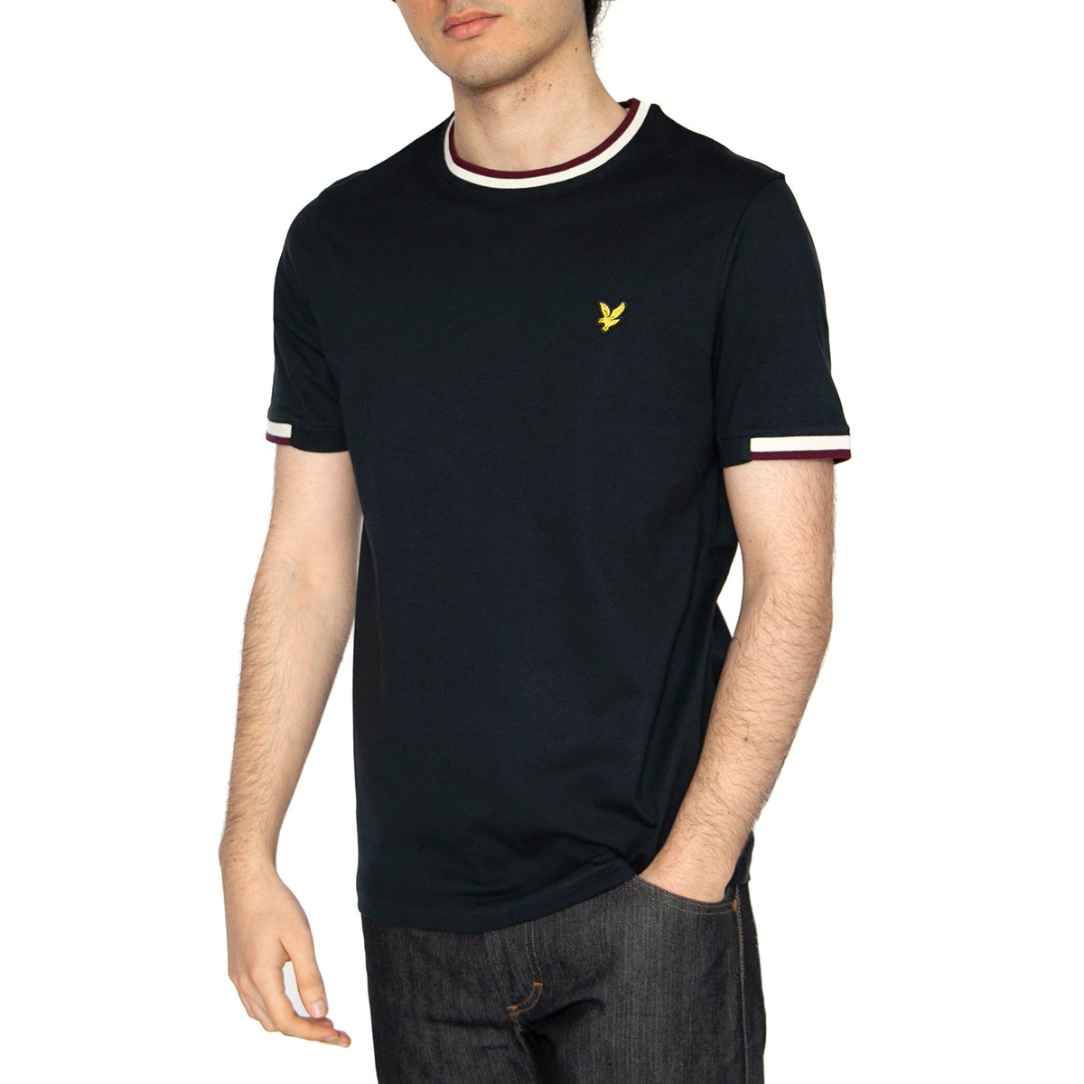 Half Tipped T-Shirt Dark Navy - Maglietta Girocollo Uomo Blu TS2210V-Z271 . LYLE & SCOTT 