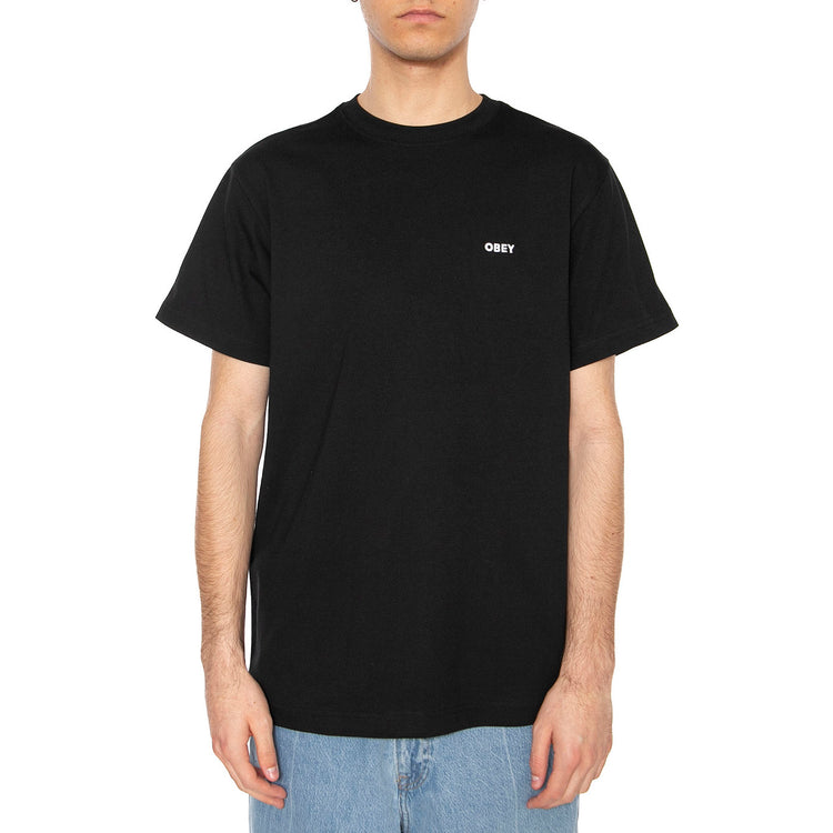 Established Works Bold Tee SS Black - Maglietta Girocollo Uomo Nera 131080365-BLK . OBEY 