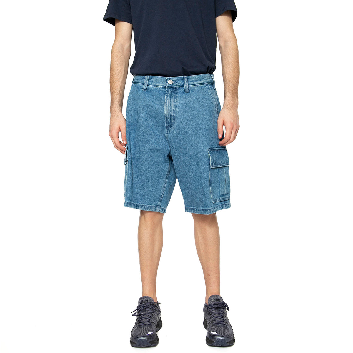 Bigwig Baggy Denim Cargo Short Light Indigo - Bermuda Uomo Blu 172100085-LIN . OBEY 