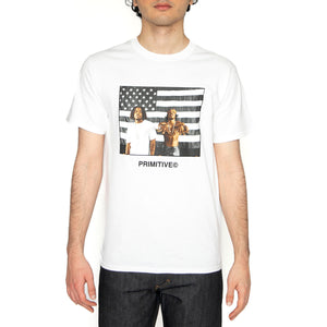 Primitive Stripes Tee White - Maglietta Girocollo Uomo Bianca PAPHO2430-WHT . PRIMITIVE 