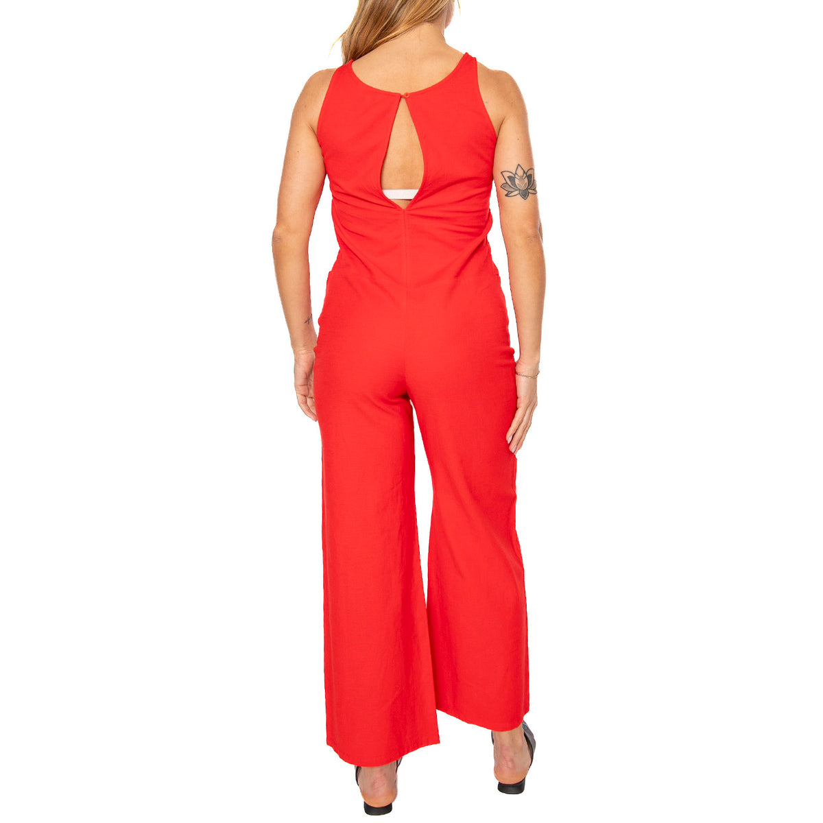 Fiery Red Adriana Jumpsuit - Tuta Donna Rossa WJS00110-RED . THINKING MU 