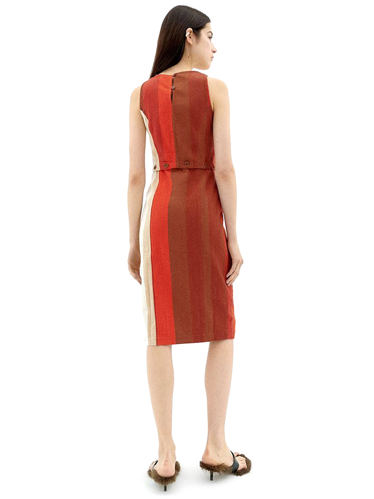 STRIPED DETACHABLE SANDFIRE WILA DRESS MULTICOLOR - Abito Donna Multicolore WDR00268 . THINKING MU 