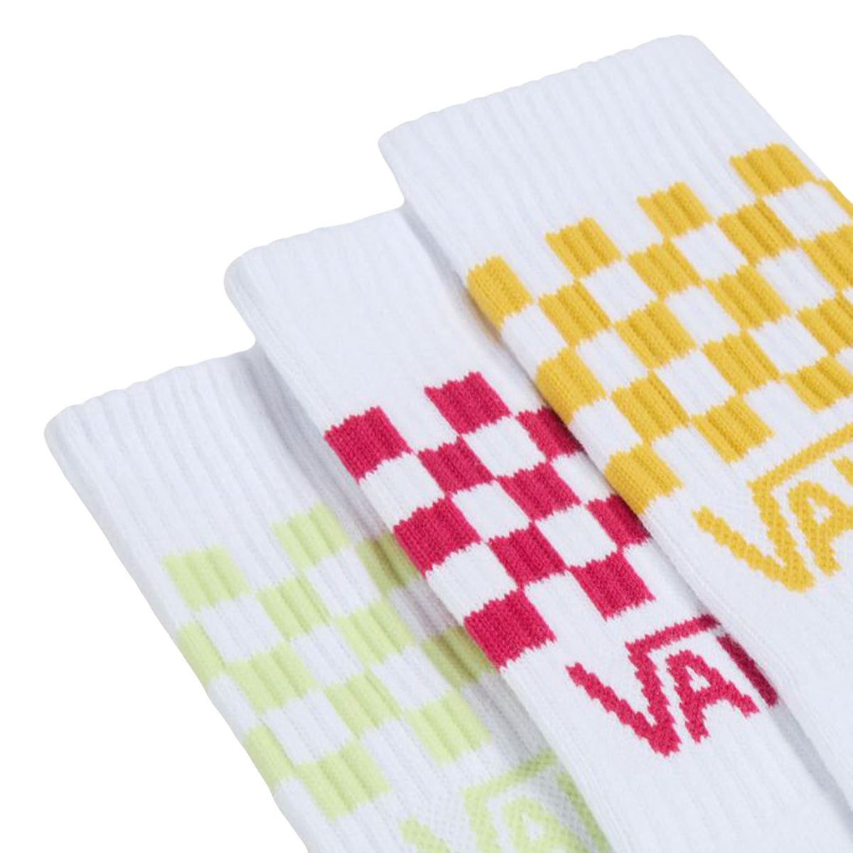 Classic Check Crew Cherries Jubilee - Seta da Tre Paia di Calzini Uomo Bianchi VN000GMUC9L1 . VANS 