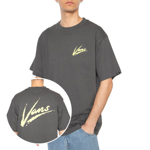 Dettori Loose SS Asphalt / Shadow Lime - Maglietta Girocollo Uomo Grigia VN000K42EBA1 . VANS 