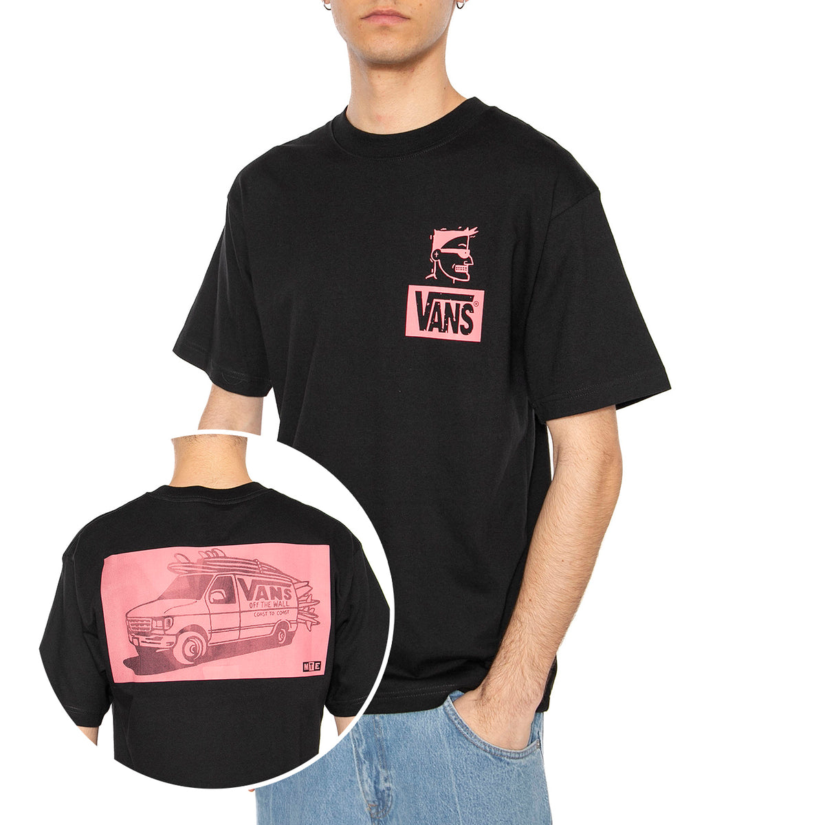 MTE Beachfront SS Tee Black - Maglietta Girocollo Uomo Nera VN000M2WBLK1 . VANS 