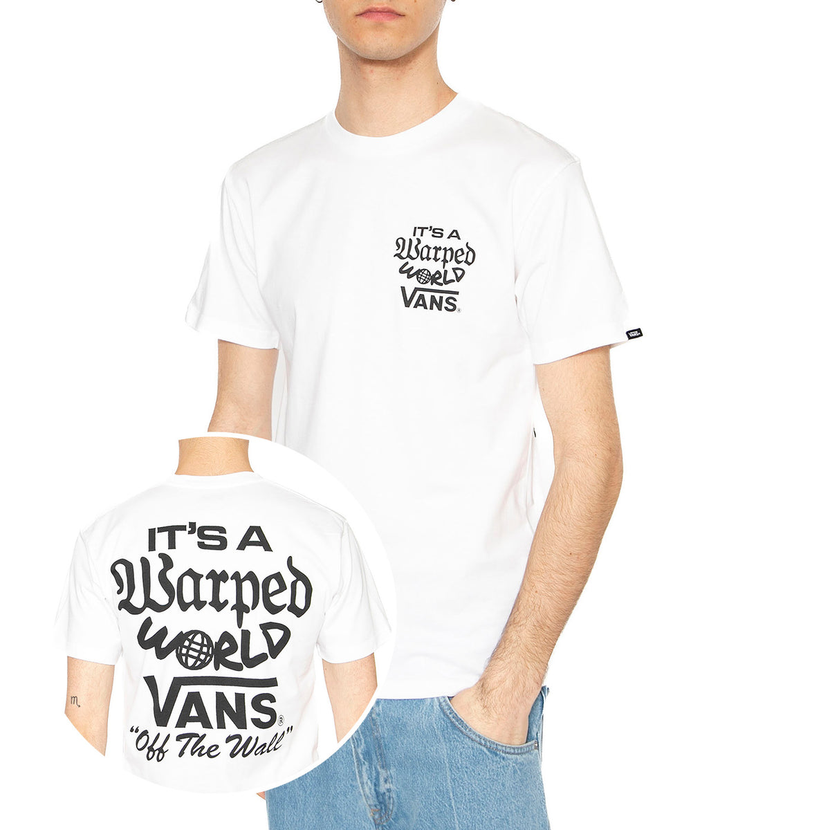 Warped World SS White - Maglietta Girocollo Uomo Bianca VN000M5EWHT1 . VANS 