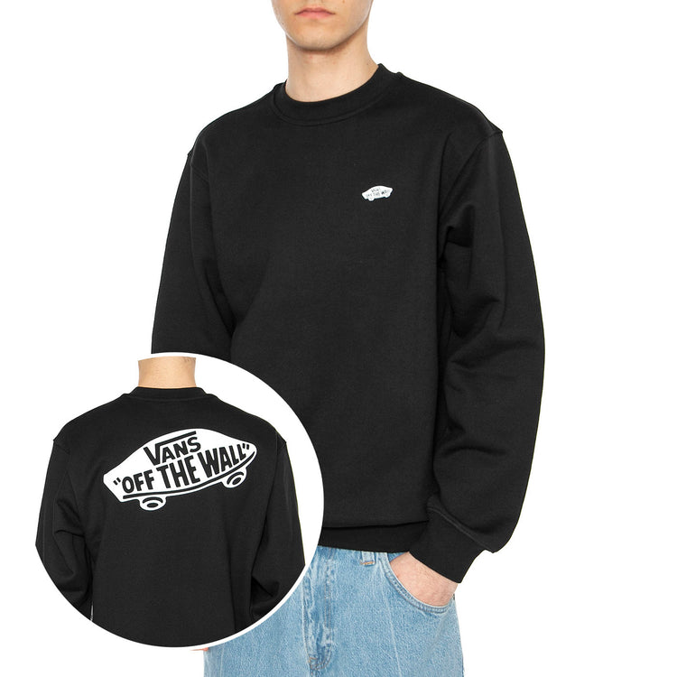 Style 76 II Loose Ft Crew Black / White - Felpa Girocollo Uomo Nera VN000P52Y281 . VANS 