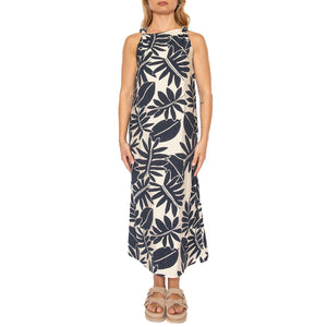 Vestido largo floral Filodendro - Abito Donna Multicolore 51W/11208 . WILD PONY 