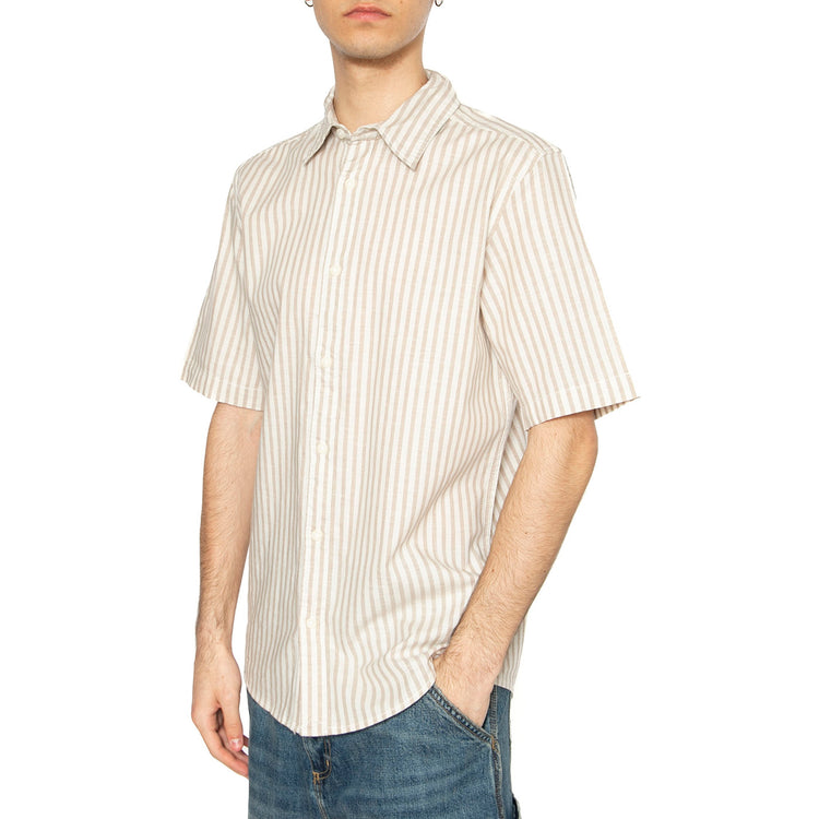 SS Shirt Tan Stripe - Camicia Maniche Corte Uomo Multicolore 112362759 . WRANGLER 