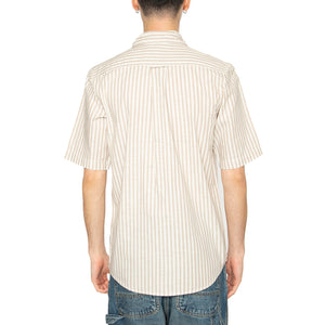 SS Shirt Tan Stripe - Camicia Maniche Corte Uomo Multicolore 112362759 . WRANGLER 
