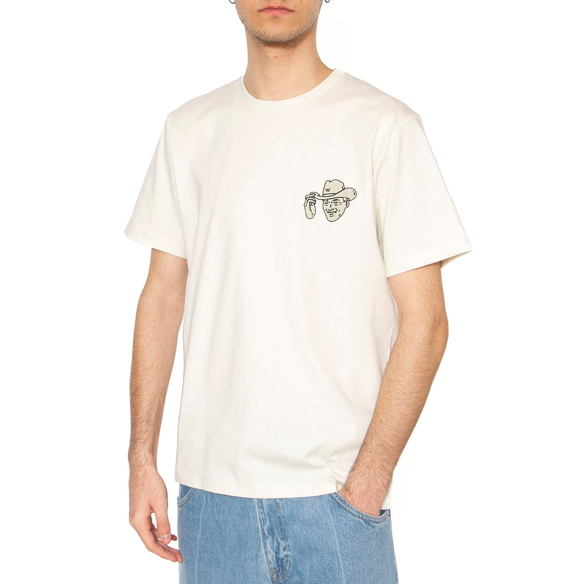 Small Graphic Tee Vintage White - Maglietta Girocollo Uomo Bianca 112362805 . WRANGLER 