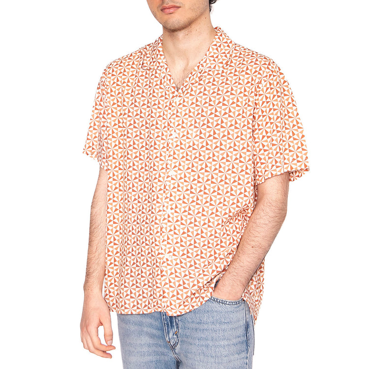 Alhambra Aloha Shirt Coiro - Camicia Maniche Corte Uomo Multicolore 1953-COIRO . BRAVA FABRICS 