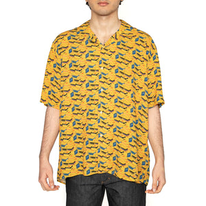 Kodak Film Aloha Shirt Yellow - Camicia Maniche Corte Uomo Multicolore 3311-YELLOW . BRAVA FABRICS 