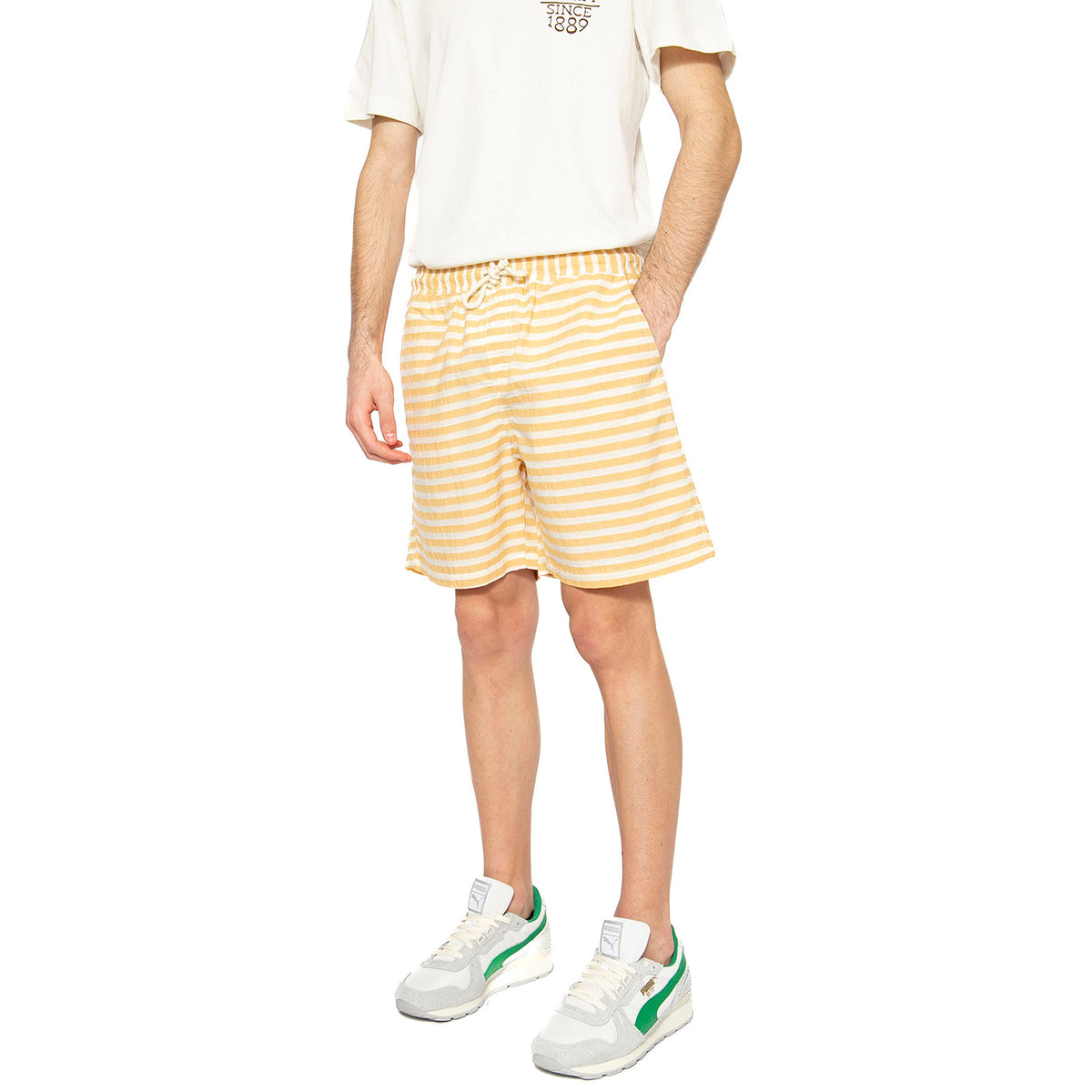 Stripes Summer Short Sand - Bermuda Uomo Multicolore 3333-SAND . BRAVA FABRICS 
