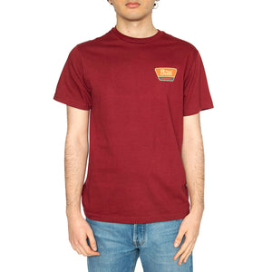 Linwood S/S STT Logo - Maglietta Girocollo Uomo Bordeaux 16172-IBPOC . BRIXTON 