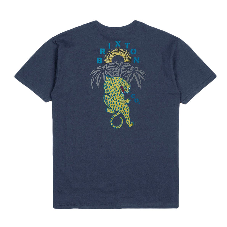 SEEKS S/S TEE WASHED NAVY - Maglietta Girocollo Uomo Blu 17081-WANAV . BRIXTON 