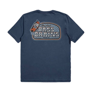 BASS BRAINS BOAT S/S TEE WASHED NAVY - Maglietta Girocollo Uomo Blu 17137-WANAV . BRIXTON 