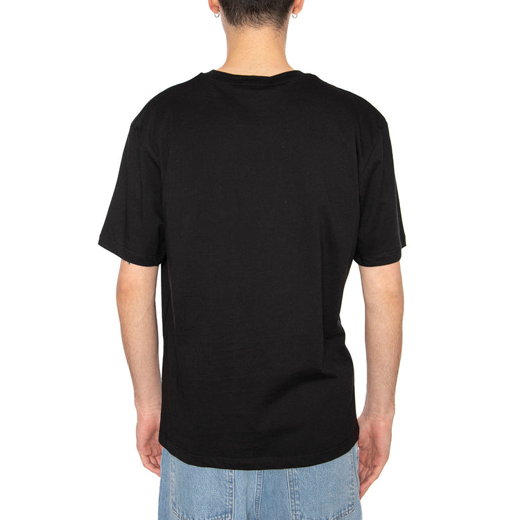 Logo T-Shirt Black - Maglietta Girocollo Uomo Nera 6010111-10158 . CAT 