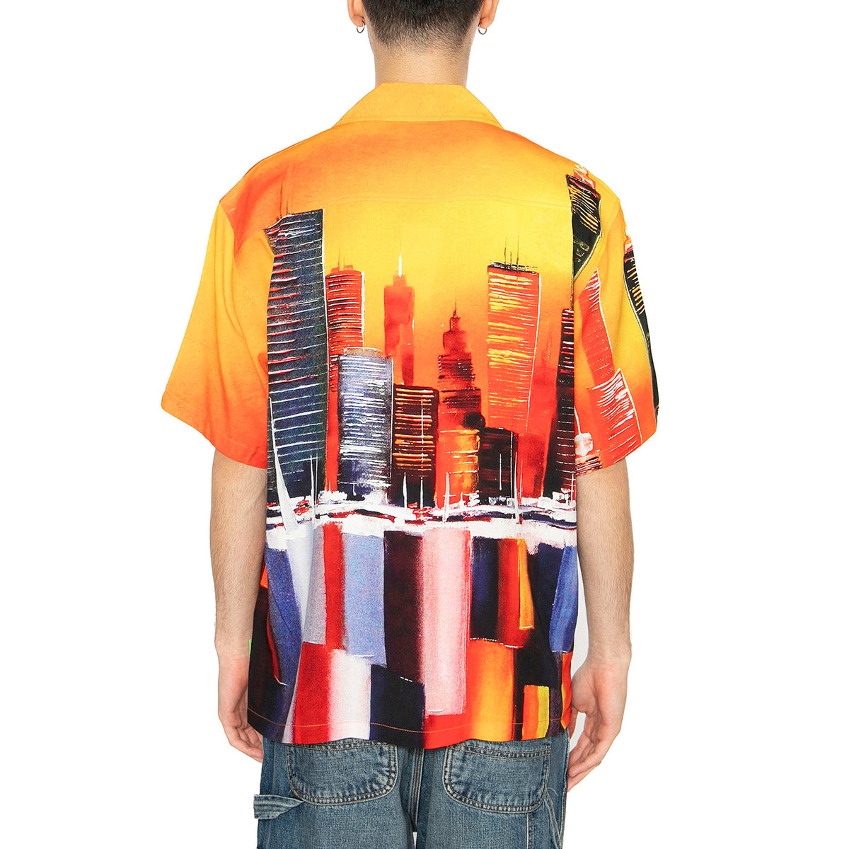 Concrete Jungle S/S Woven Top - Camicia Maniche Corte Uomo Multicolore BU00156-ORNGE . HUF 