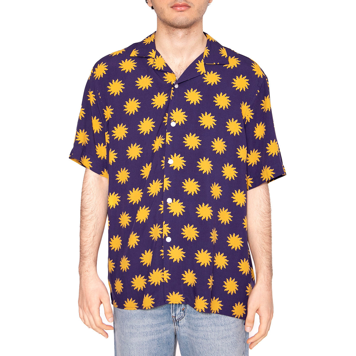 Sunday Sun Viscose Shirt - Camicia Maniche Corte Uomo Multicolore 7005-32-7005-32 . OAS 