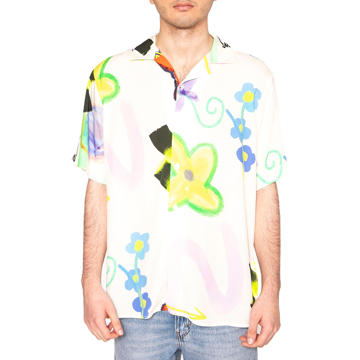 Flower Shop Viscose Shirt - Camicia Maniche Corte Uomo Multicolore 7005-44-7005-44 . OAS 