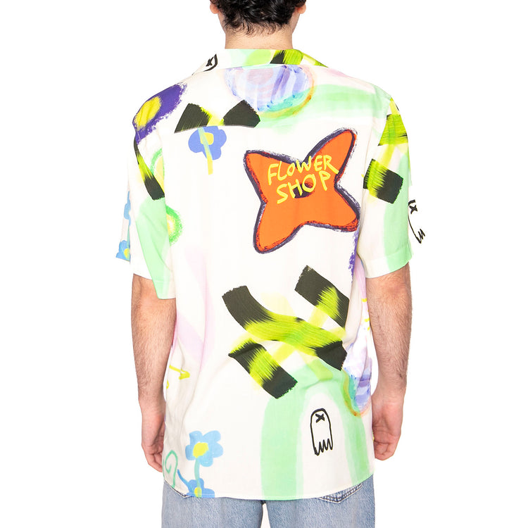 Flower Shop Viscose Shirt - Camicia Maniche Corte Uomo Multicolore 7005-44-7005-44 . OAS 