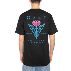 Obey Cultivate Harmony Classic Tee Black - Maglietta Girocollo Uomo Nera 165263796-BLK . OBEY 