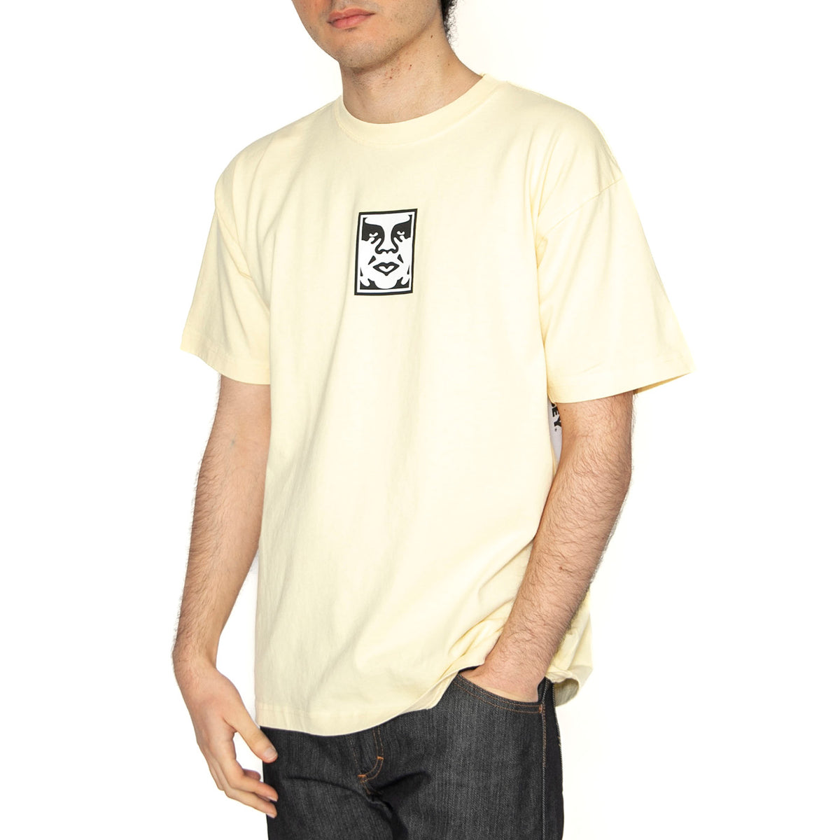 Icon Heavyweight Tee Yellow - Maglietta Girocollo Uomo Gialla 166913013-ANF . OBEY 