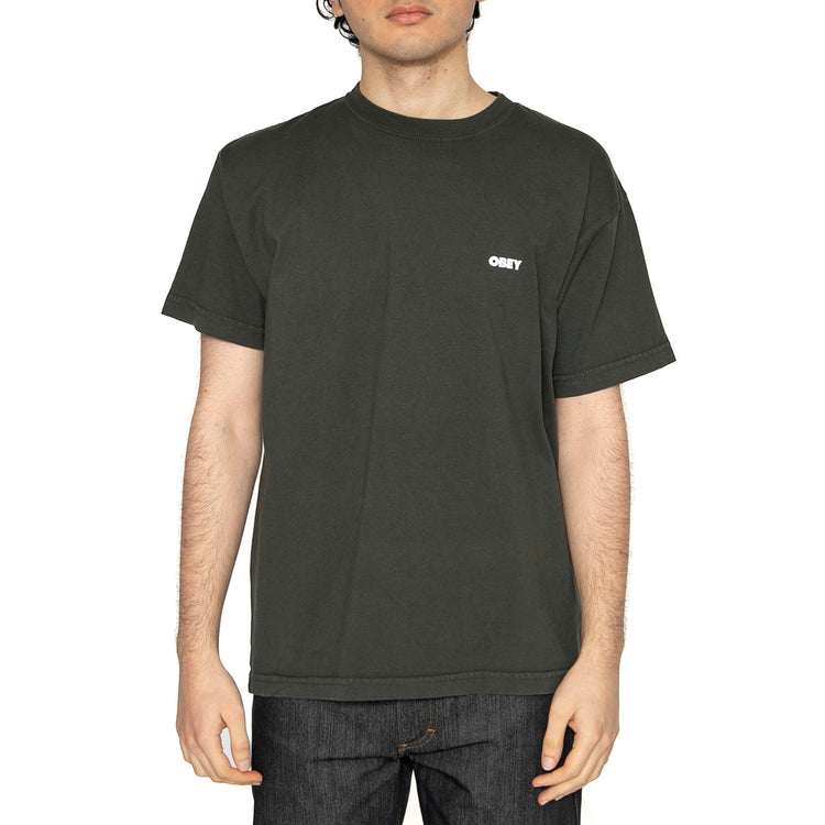 Obey Bold Icon Heavywheight Tee - Maglietta Girocollo Uomo Verde 166913439-RSI . OBEY 