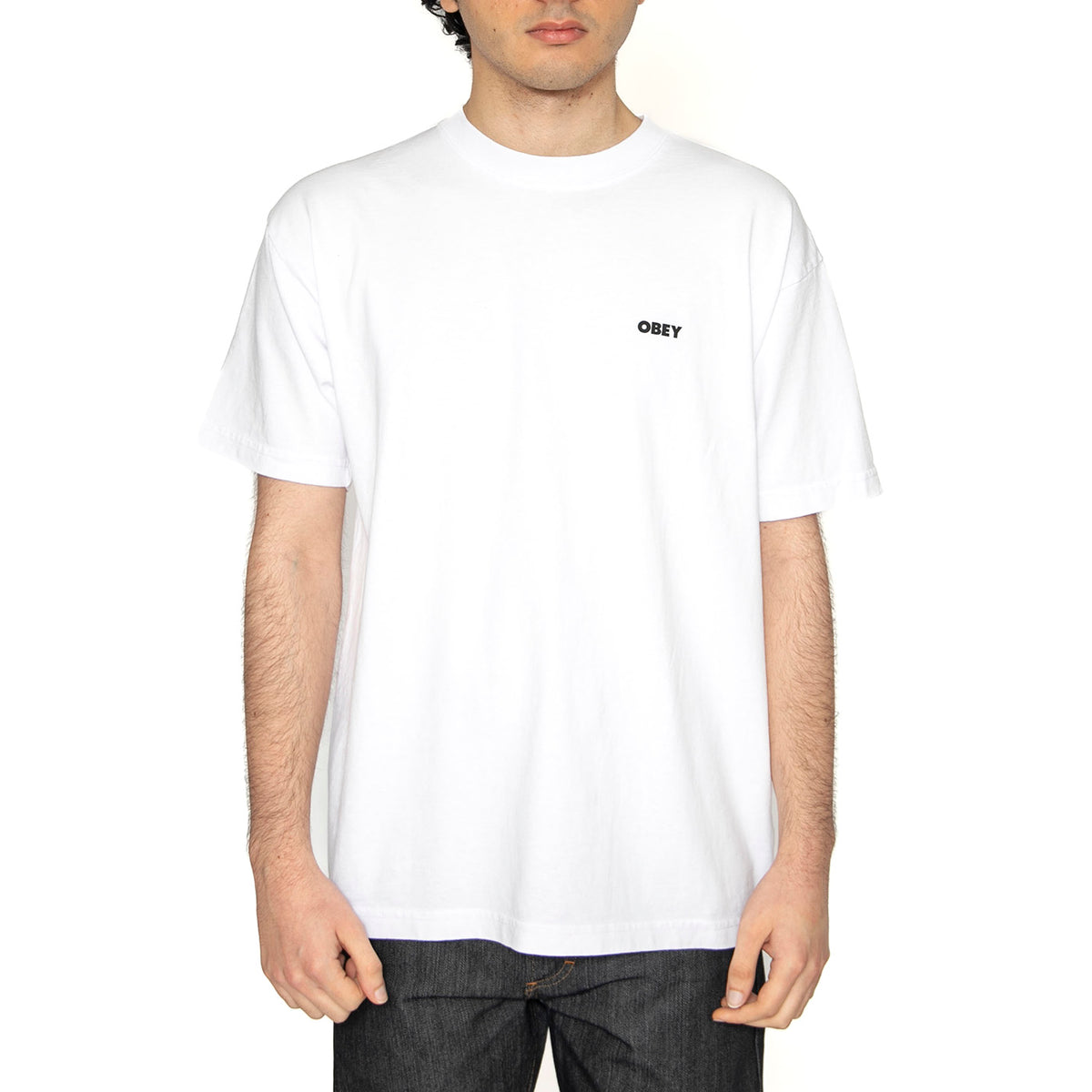 Obey Bold Icon Heavywheight Tee - Maglietta Girocollo Uomo Bianca 166913439-WHT . OBEY 
