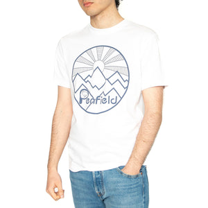 Penfild Circular Sun Mountain Bright White - Maglietta Girocollo Uomo Bianca PFD0164-002 . PENFIELD 