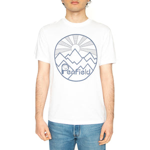 Penfild Circular Sun Mountain Bright White - Maglietta Girocollo Uomo Bianca PFD0164-002 . PENFIELD 