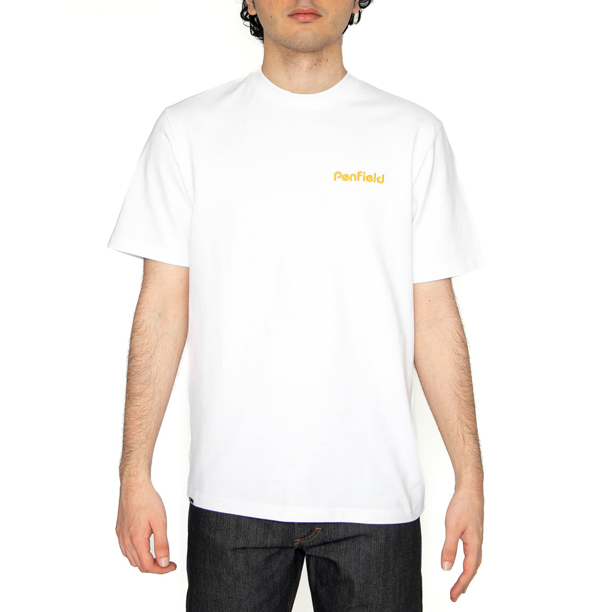 Embroidered Back T-Shirt Bright White - Maglietta Girocollo Uomo Bianca PFD0340-002 . PENFIELD 